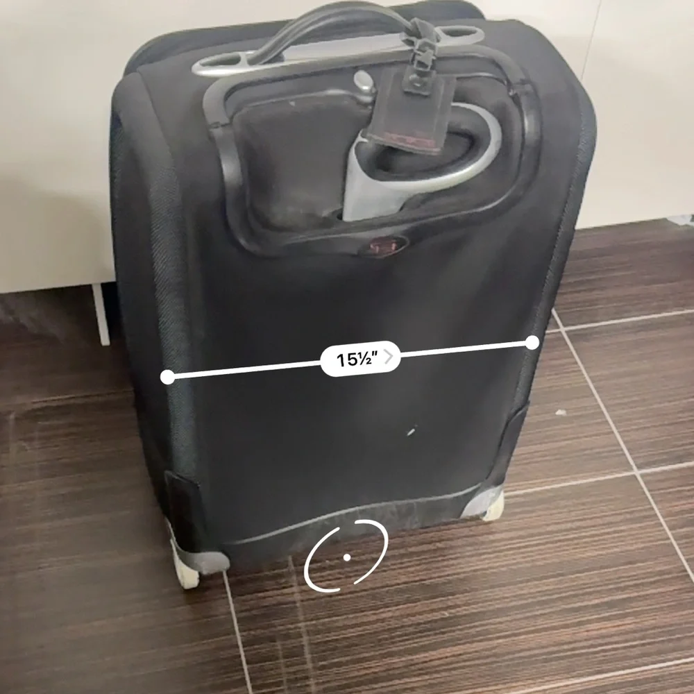 Tumi Black Softside Rolling Carry-On with Front Pocket Suitcase Luggage
